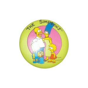 1989 Official Simpsons Pin - Twentieth Century Fox - Vintage TV Show Collectible
